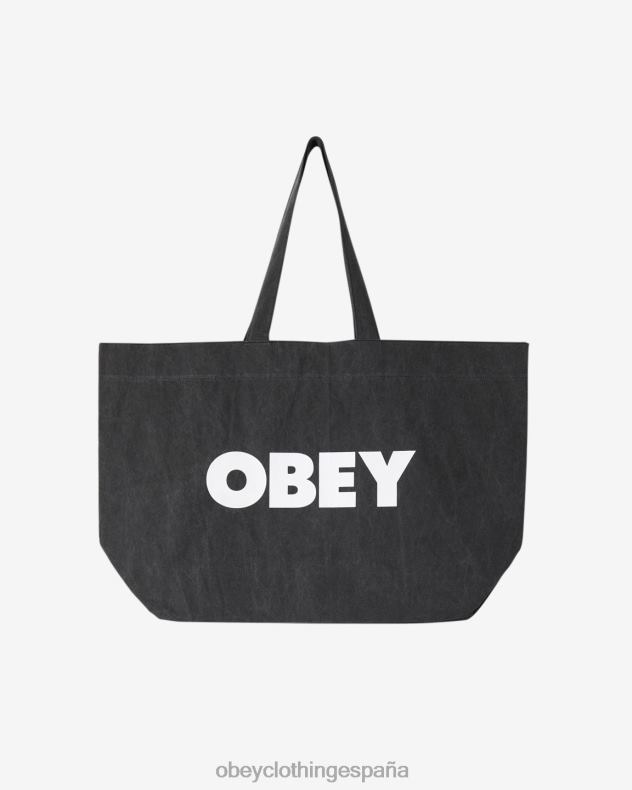 accesorios OBEY bolso tote teñido con pigmentos pigmento negro hombres 0RV2P506