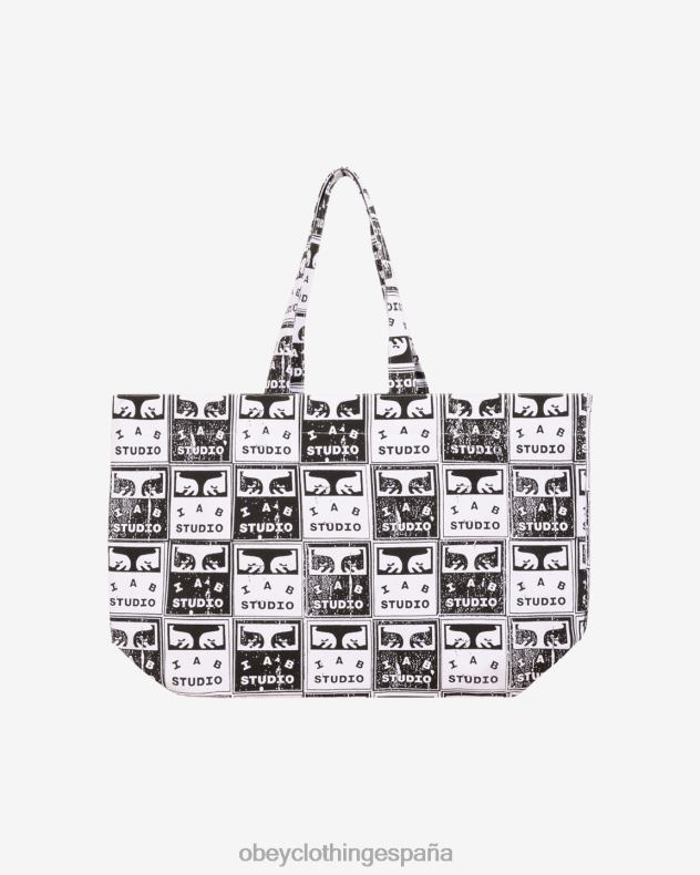 accesorios OBEY bolsos de faded posters blanco negro hombres 0RV2P496