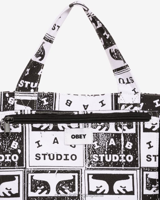 accesorios OBEY bolsos de faded posters blanco negro hombres 0RV2P496