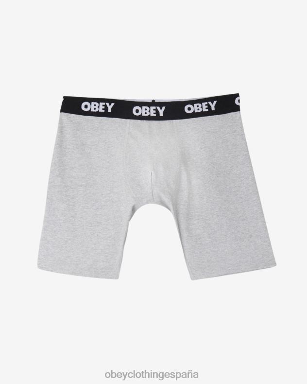 accesorios OBEY boxers de trabajo estándar (paquete de 2) gris ceniza hombres 0RV2P487