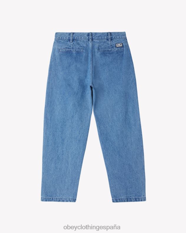 ropa OBEY denim plisado fubar índigo claro hombres 0RV2P75