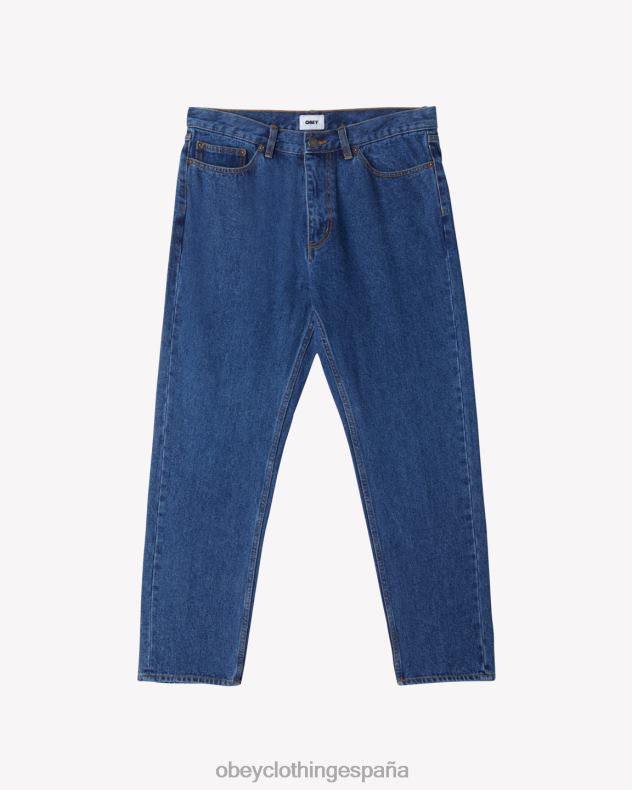 ropa OBEY doblador de mezclilla índigo lavado a la piedra hombres 0RV2P73