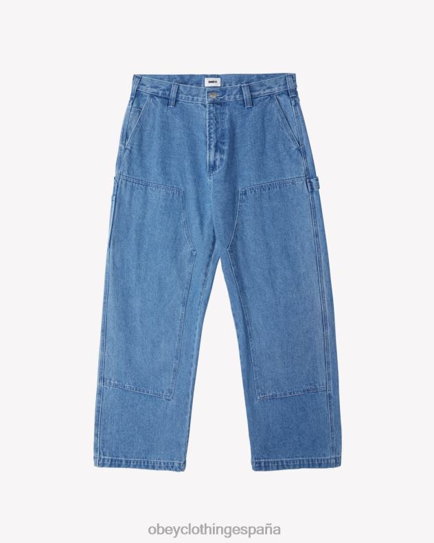 ropa OBEY jean carpintero pez gordo índigo claro hombres 0RV2P81