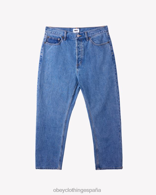 ropa OBEY mezclilla de trabajo duro índigo claro hombres 0RV2P62