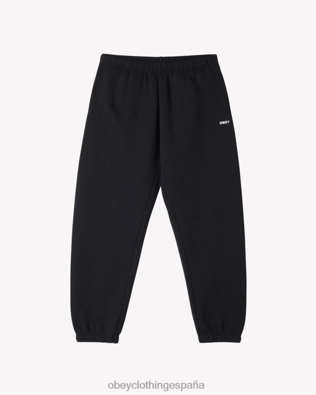 ropa OBEY est. trabaja pantalón deportivo atrevido negro hombres 0RV2P24