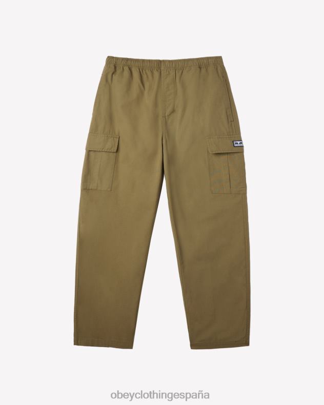 ropa OBEY pantalón cargo fácil ripstop marron oscuro hombres 0RV2P11