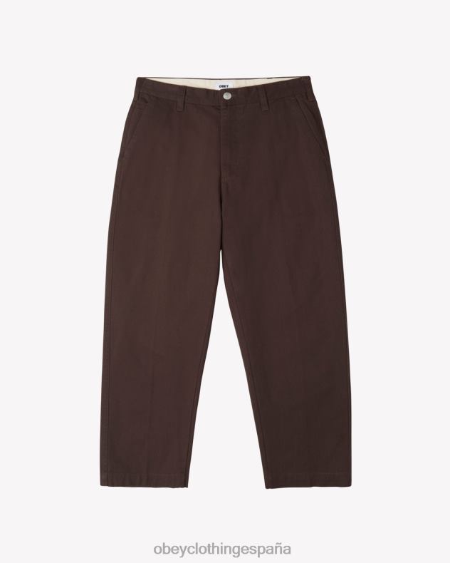 ropa OBEY pantalón chino bigwig java marrón hombres 0RV2P35