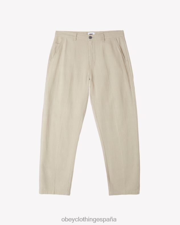 ropa OBEY pantalón de carpintero de lino de trabajo duro avena hombres 0RV2P51