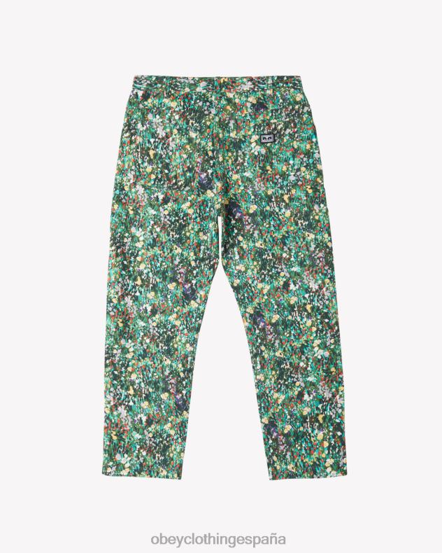 ropa OBEY pantalón de carpintero de trabajo duro florales múltiples hombres 0RV2P6