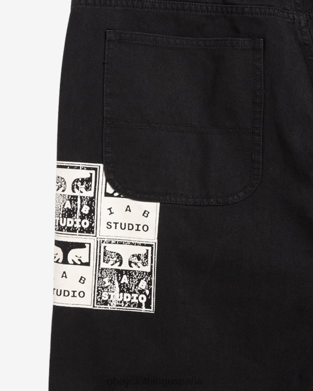 ropa OBEY pantalón de carpintero poster antracita hombres 0RV2P22