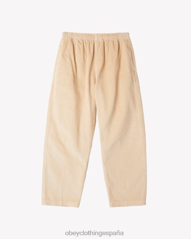 ropa OBEY pantalón de pana fácil crema irlandesa hombres 0RV2P8