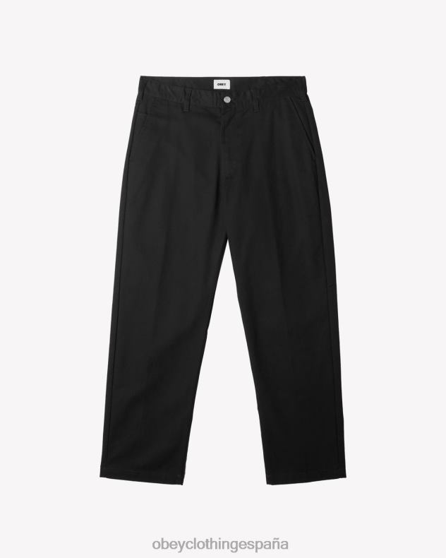 ropa OBEY pantalón de trabajo duro negro hombres 0RV2P43
