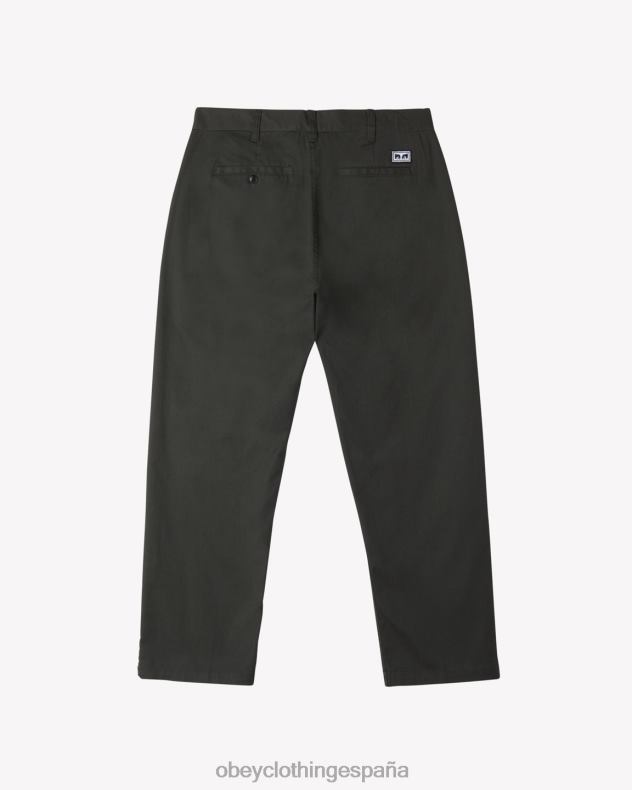 ropa OBEY pantalón de trabajo duro negro hombres 0RV2P43