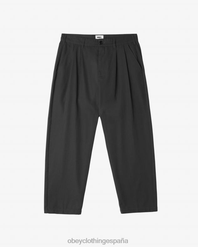 ropa OBEY pantalón plisado fubar negro hombres 0RV2P12