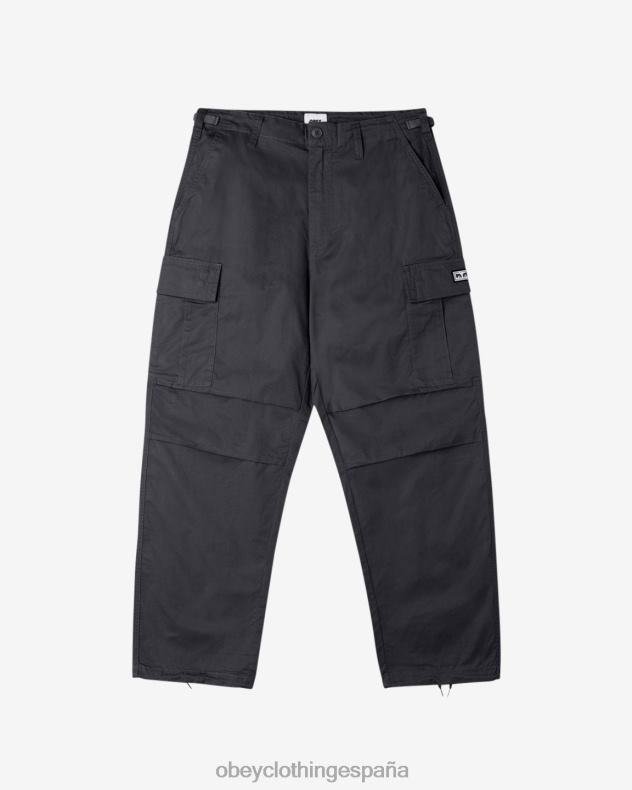 ropa OBEY pantalones cargo big timer negro lavado hombres 0RV2P31