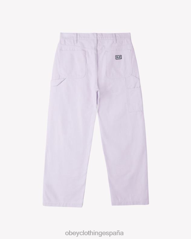 ropa OBEY pantalones de sarga con doble rodilla big timer pétalo de orquídea hombres 0RV2P16