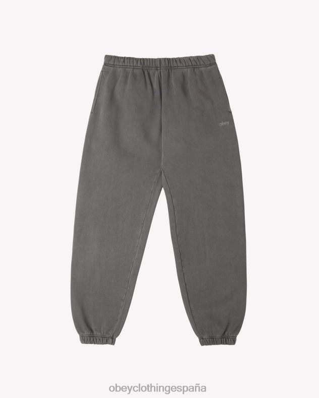 ropa OBEY pantalones deportivos con pigmentos en minúsculas pigmento negro digital hombres 0RV2P28