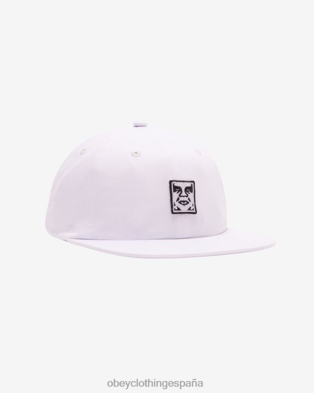 accesorios OBEY Correa trasera con panel de parche con íconos blanco hombres 0RV2P448