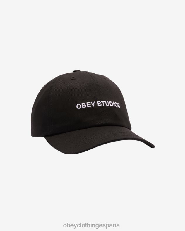 accesorios OBEY gorra studios negro hombres 0RV2P442