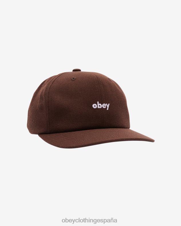 accesorios OBEY minúsculas 6 paneles chocolate negro hombres 0RV2P464