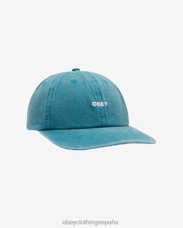 accesorios OBEY pigmento minúscula 6 paneles pigmento verde azulado hombres 0RV2P419