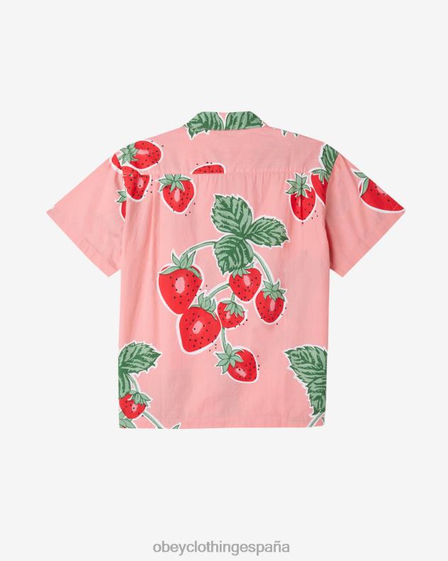 ropa OBEY camisa de bayas jumbo flamenco rosa multi hombres 0RV2P141