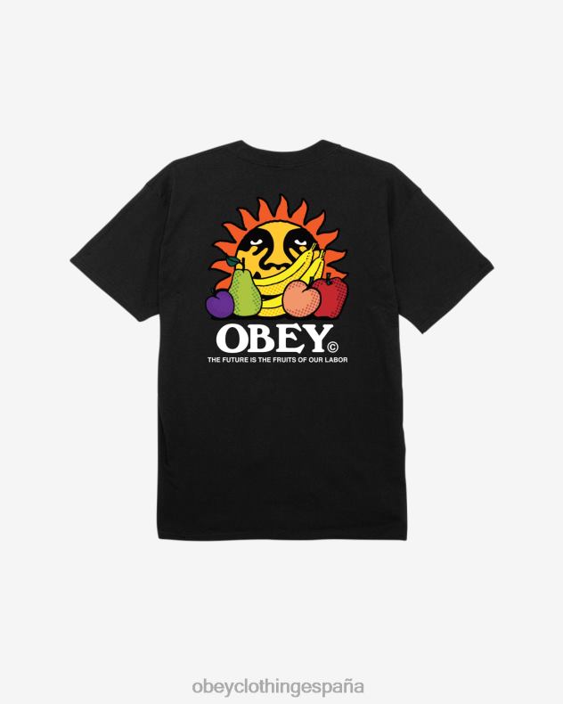 ropa OBEY El futuro son los frutos de nuestra camiseta clásica laboral. negro hombres 0RV2P291