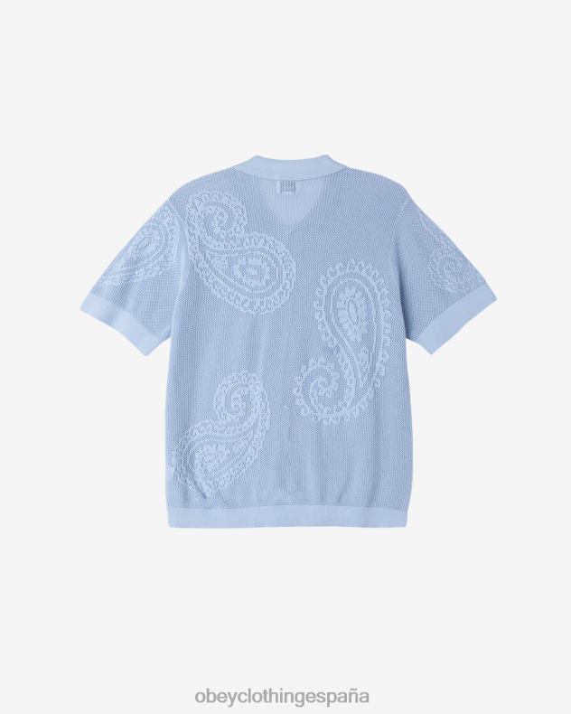 ropa OBEY camisa de punto abierta con lágrima hortensia hombres 0RV2P125