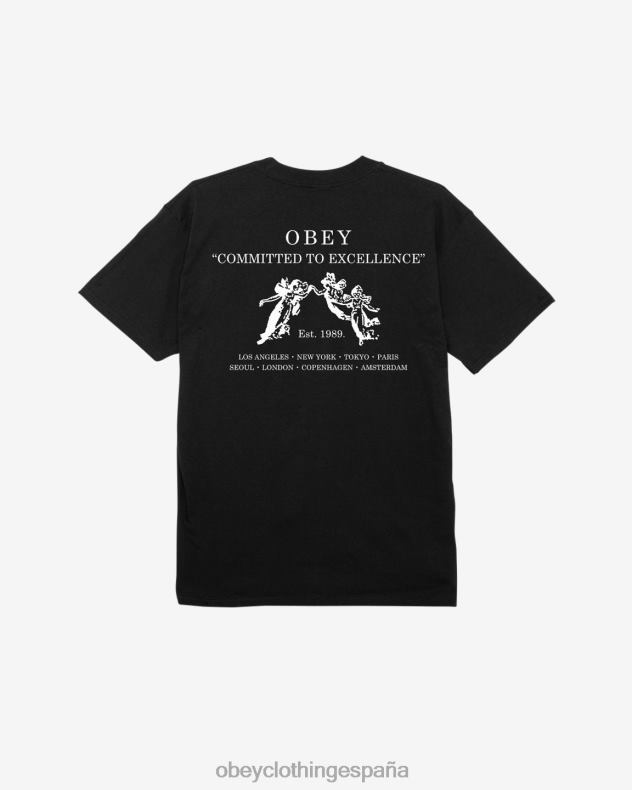 ropa OBEY camiseta clásica comprometida con la excelencia negro hombres 0RV2P312