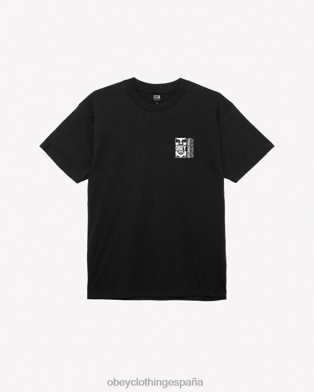 ropa OBEY camiseta clásica con icono dividido negro hombres 0RV2P299