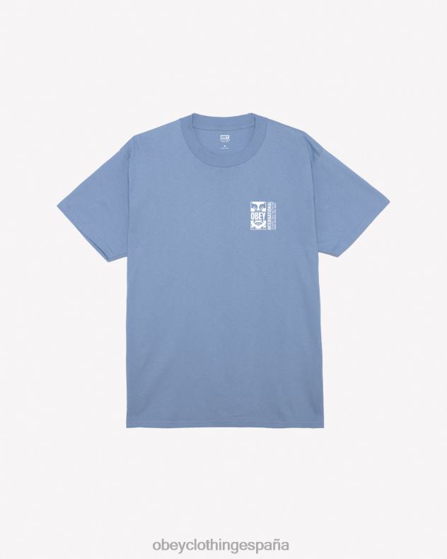 ropa OBEY camiseta clásica con icono dividido violeta digital hombres 0RV2P300