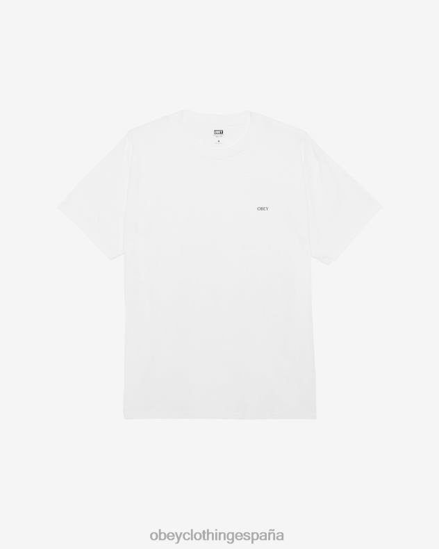 ropa OBEY camiseta clásica con icono rasgado blanco hombres 0RV2P326