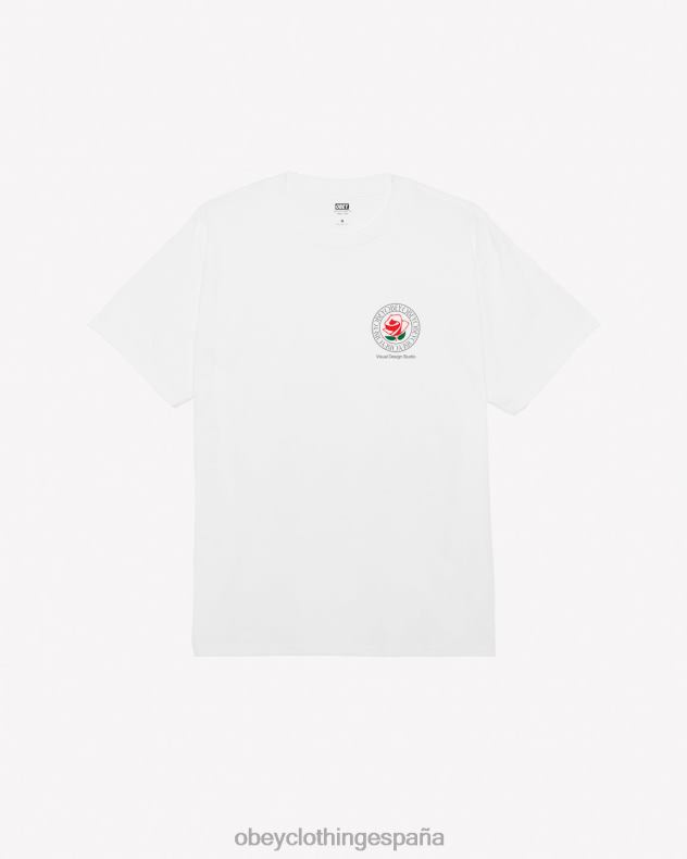ropa OBEY camiseta clásica de estudio de diseño visual blanco hombres 0RV2P306