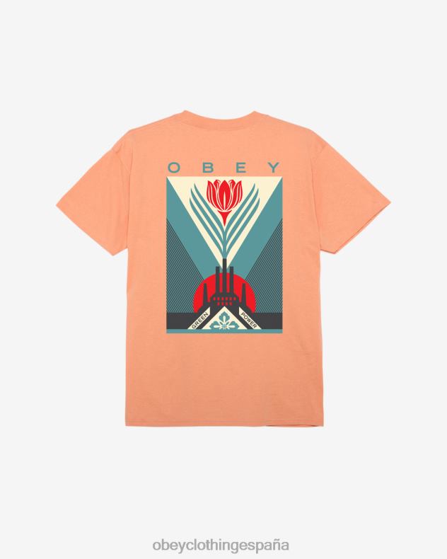 ropa OBEY camiseta clásica de fábrica de energía verde agrios hombres 0RV2P331