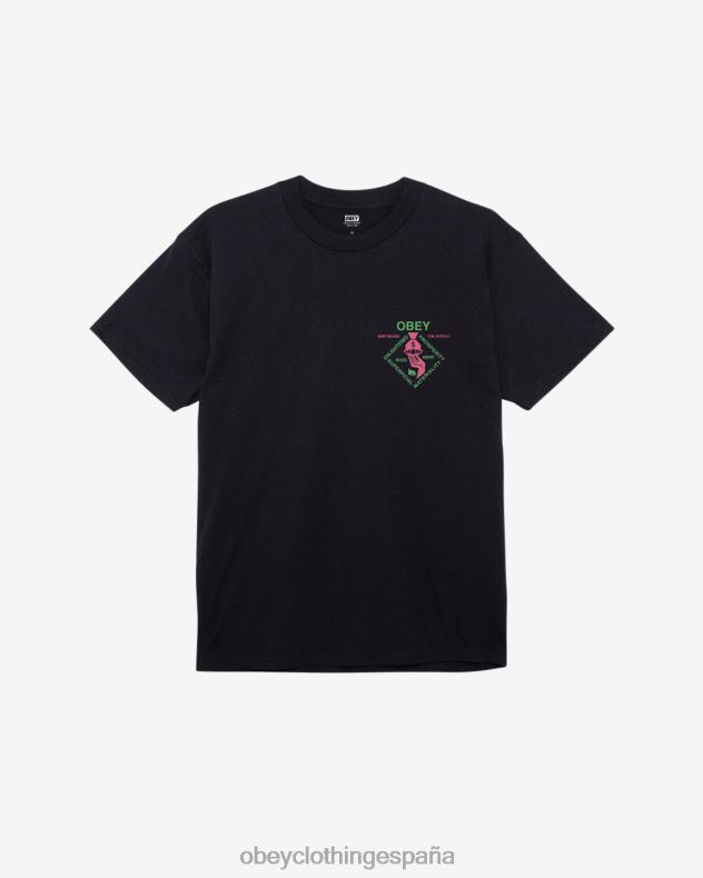 ropa OBEY camiseta clásica espiritualmente rica negro hombres 0RV2P335