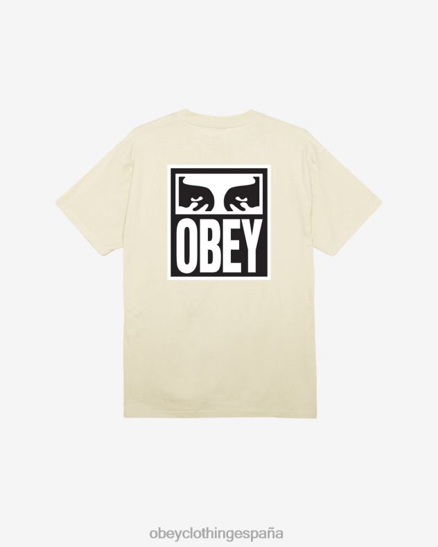 ropa OBEY camiseta clásica ojos icono ii crema hombres 0RV2P348