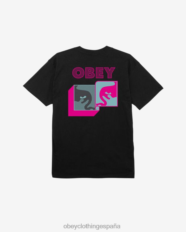 ropa OBEY camiseta clásica postmoderna negro hombres 0RV2P329