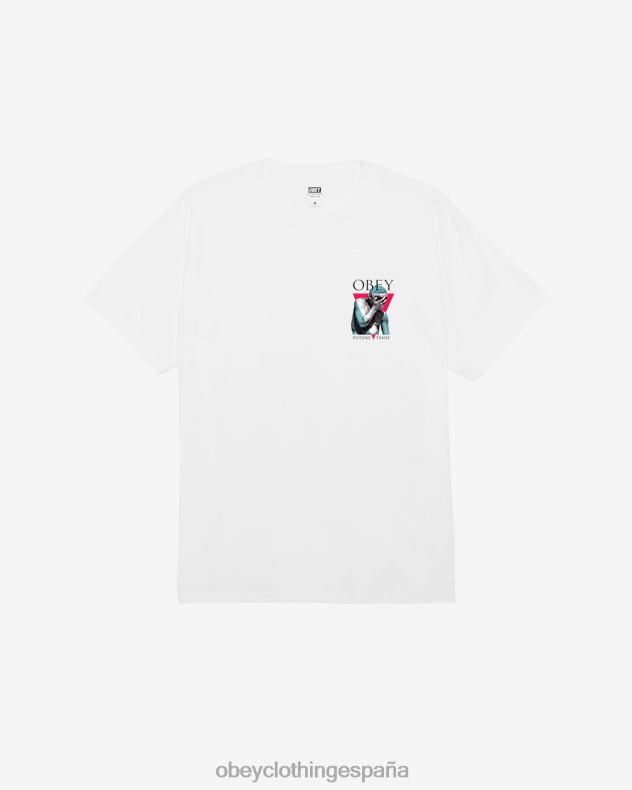 ropa OBEY camiseta clásica tiempo futuro blanco hombres 0RV2P341