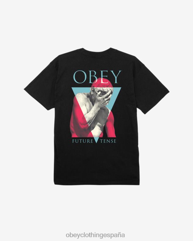 ropa OBEY camiseta clásica tiempo futuro negro hombres 0RV2P340