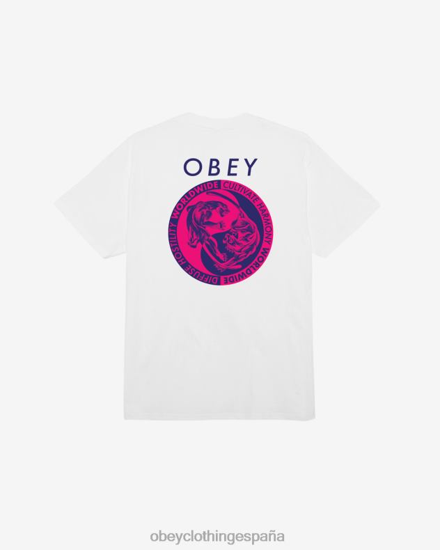 ropa OBEY camiseta clasica panteras yin yang blanco hombres 0RV2P339