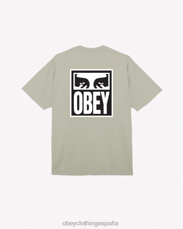 ropa OBEY camiseta de peso pesado Eyes Icon II Gris plateado hombres 0RV2P274