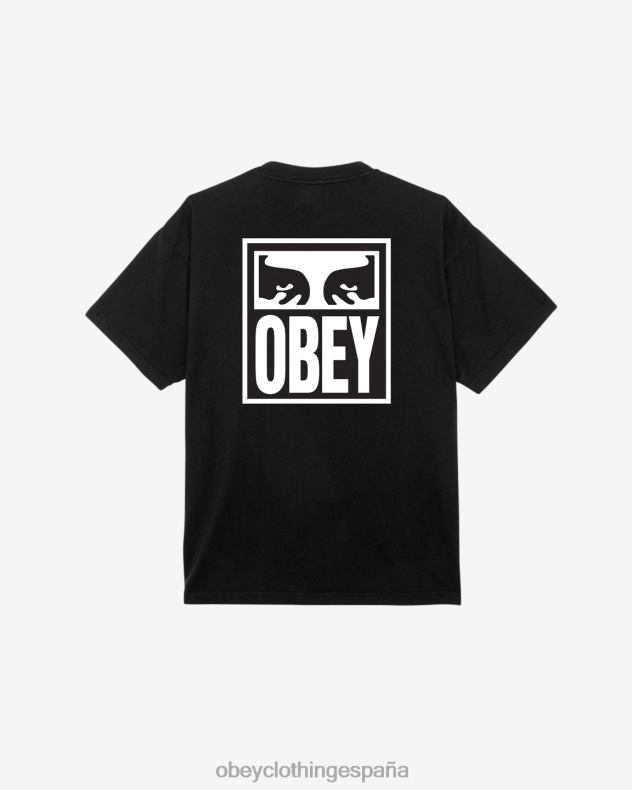 ropa OBEY camiseta de peso pesado Eyes Icon II negro azabache hombres 0RV2P271