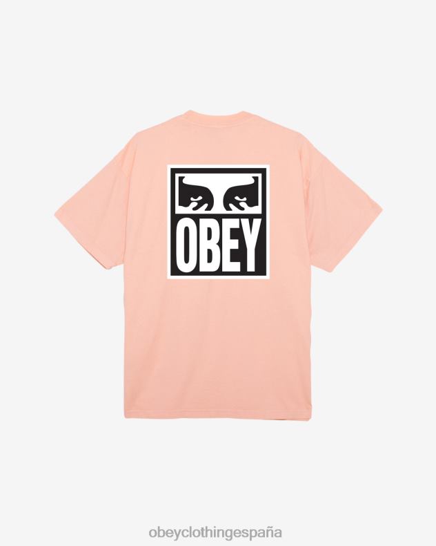 ropa OBEY camiseta de peso pesado Eyes Icon II parfait de durazno hombres 0RV2P272