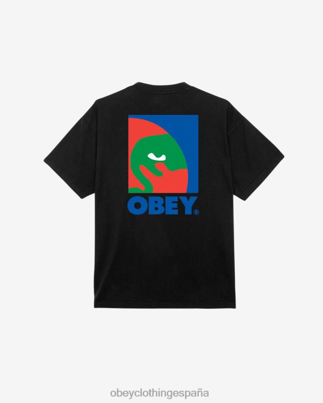 ropa OBEY camiseta gruesa con icono circular negro azabache hombres 0RV2P377