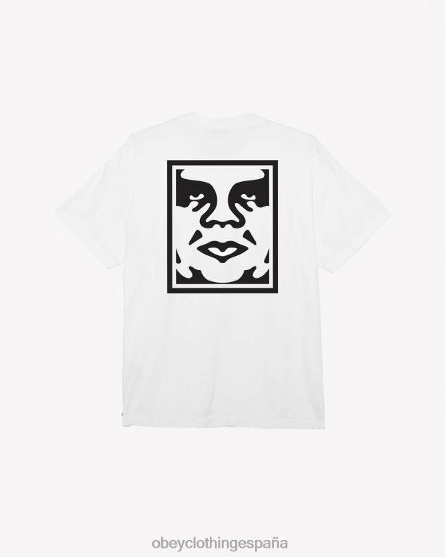 ropa OBEY camiseta gruesa con icono en negrita blanco hombres 0RV2P282