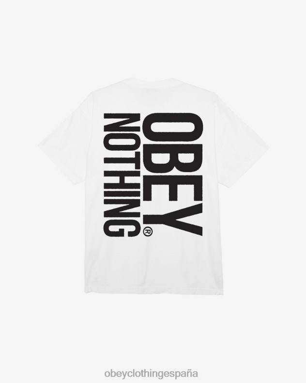 ropa OBEY camiseta nada pesada blanco hombres 0RV2P392