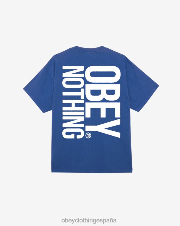 ropa OBEY camiseta nada pesada surf azul hombres 0RV2P390