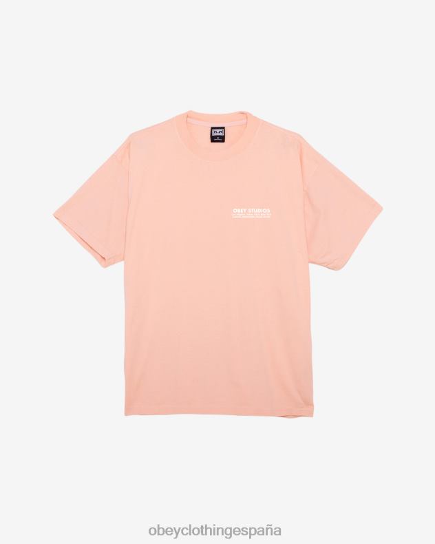 ropa OBEY camiseta pesada Studios Eye parfait de durazno hombres 0RV2P388