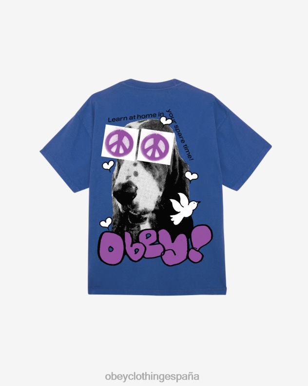ropa OBEY camiseta pesada ojos de paz surf azul hombres 0RV2P403