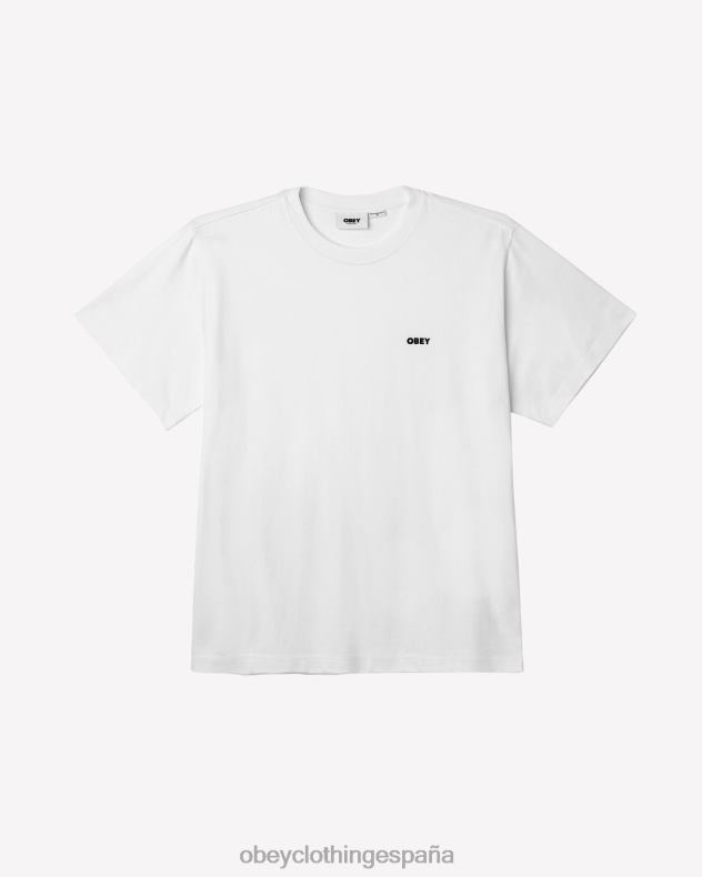 ropa OBEY est. trabaja camiseta atrevida blanco hombres 0RV2P98